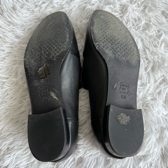Tory Burch Jessa Black Leather Loafers and Gold Metal Horsehead Hardware Size 8 - Picture 8 of 9